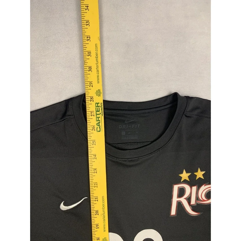 Nike Dri-FIT Soccer Jersey Mens Large Black Rio‎ 20 Graphic Training Shirt L